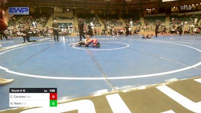 76 lbs Round Of 16 - Cruz Canales, Claremore Wrestling Club vs Briar Ware, Cleveland Takedown