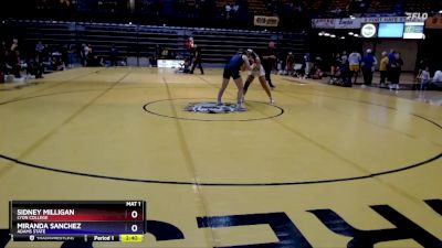 155 lbs Cons. Round 1 - Sidney Milligan, Lyon College vs Miranda Sanchez, Adams State