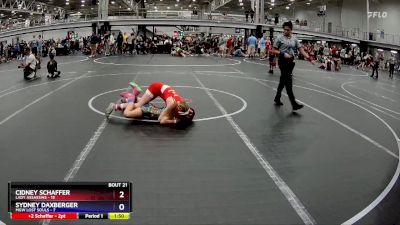 84 lbs Round 6 (8 Team) - Cidney Schaffer, Lady Assassins vs Sydney Daxberger, MGW Lost Souls