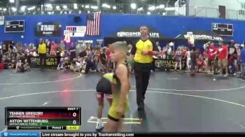 56 lbs Semis & 1st Wrestleback (8 Team) - Axton Wittenburg, Untouchables Purple vs Tenner Gregory, Backyard Brawlers
