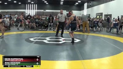 119 lbs Round 3 (8 Team) - Devin Ruppenthal, Patriots Wrestling Club vs Ryan Hockaday, Outlaws Xtreme