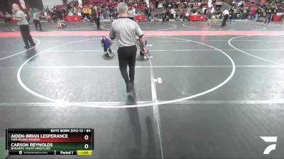 84 lbs Cons. Round 4 - Carson Reynolds, Baraboo Youth Wrestling vs Aiden-Brian Lesperance, Two Rivers Raiders