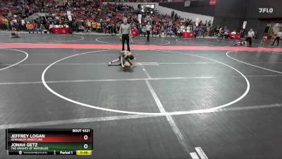 63 lbs Cons. Round 2 - Jonah Getz, The Knights Of Waterloo vs Jeffrey Logan, Kewaskum Wrestling