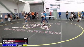 63 lbs Quarterfinal - Coast Schliesing, Mid Valley Wrestling Club vs Mason Novelli, Avalanche Wrestling Association