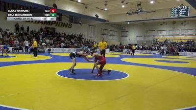 123 lbs Consi Of 16 #2 - Blake Hawkins, Eaton (CO) vs Cale Richardson, Edmond North (OK)