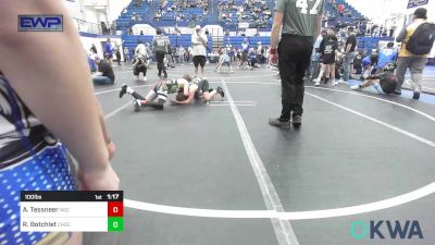 100 lbs Quarterfinal - Alexander Tessneer, Norman Grappling Club vs Reid Botchlet, Choctaw Ironman Youth Wrestling