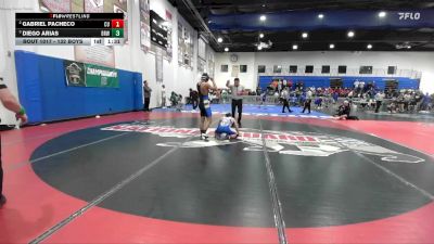 132 Boys Semifinal - Diego Arias, Brawley vs Gabriel Pacheco, Central Union