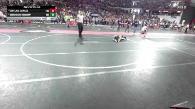 63 lbs Champ. Round 1 - Hudson Knoop, Hayward vs Attlas Lange, Evansville Wrestling Club