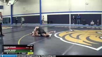 157 lbs Champ. Round 1 - Mason Spears, Brown vs Carson Barry, Johnson & Wales (RI)