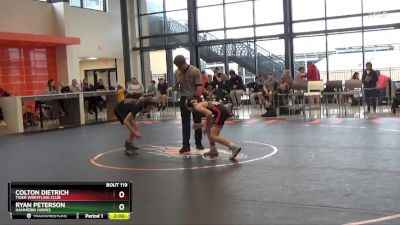 J-6 lbs Cons. Round 1 - Ryan Peterson, Hammerin Hawks vs Colton Dietrich, Tiger Wrestling Club