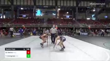 123 lbs Quarterfinal - Benjamin Davino, Pound Town vs Tyler Zwingman, Cwo