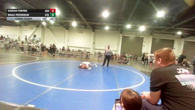 62 lbs Consolation - Sariah Fisher, Savage House WC vs Brax Peterson, Athlos Wrestling