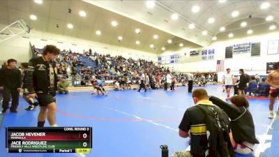 138 lbs Cons. Round 3 - Jace Rodriguez, Friendly Hills Wrestling Club vs Jacob Hevener, Peninsula