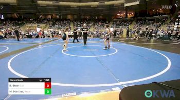 88 lbs Semifinal - Brinley Bean, Elgin Wrestling vs Maggie Martinez, Team Tulsa Wrestling Club