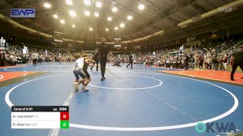 49 lbs Consi Of 8 #1 - Weston Caywood, Grove Takedown Club vs Reagan Kearns, Honey Badgers Wrestling Club