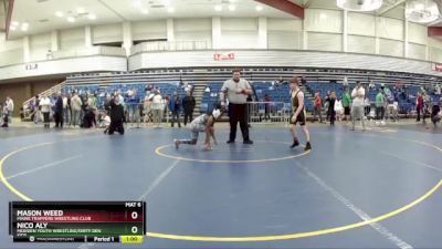 105 lbs Cons. Semi - Mason Weed, Maine Trappers Wrestling Club vs Nico Aly, Meriden Youth Wrestling/Dirty Den Kids