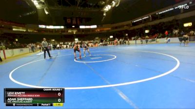 104 lbs Champ. Round 1 - Levi Kivett, Prescott Mile High Middle Scho vs Adam Sheppard, Vail Wrestling Academy