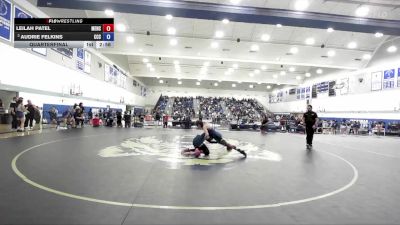 110 lbs Quarterfinal - Audrie Felkins, Colby Community College vs Leilah Patel, Menlo College