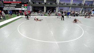 Junior Girls - 145 lbs Cons. Round 3 - Farrin Thiemann, Nebraska Wrestling Academy vs Aryana Roberts, Belton High School Wrestling