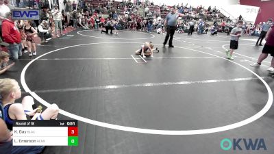 43 lbs Round Of 16 - Kolter Gay, Blackwell Wrestling Club vs Luke Emerson, Hennessey Takedown Club