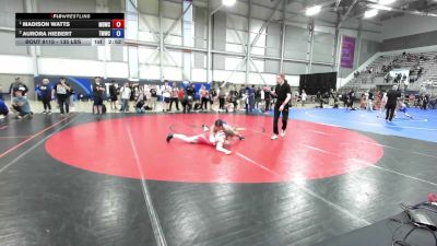 135 lbs Champ. Round 5 - Madison Watts, Mat Demon Wrestling Club vs Aurora Hiebert, Thunder Mountain Wrestling Club