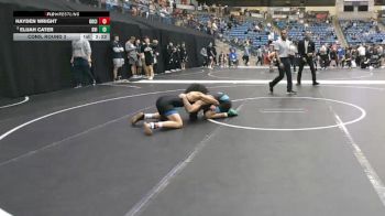125 lbs Cons. Round 3 - Hayden Wright, Oklahoma City vs Elijah Cater, Grand View (Iowa)