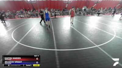 160 lbs Cons. Round 2 - Easton Warden, Wisconsin vs Brandon Wright, Wisconsin