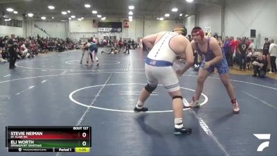 288 lbs Quarterfinal - Stevie Neiman, St. Clair WC vs Eli Worth, Springport Spartans