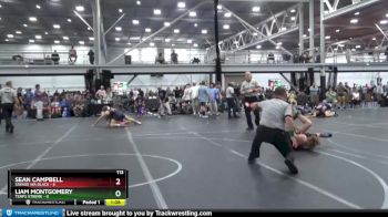 113 lbs Round 3 (6 Team) - Sean Campbell, Savage WA Black vs Liam Montgomery, Terps Xtreme