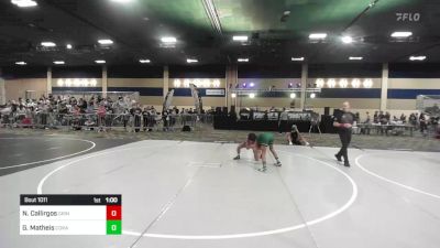 109 lbs Round Of 16 - Noah Callirgos, Grindhouse WC vs Gavin Matheis, Coral Shores