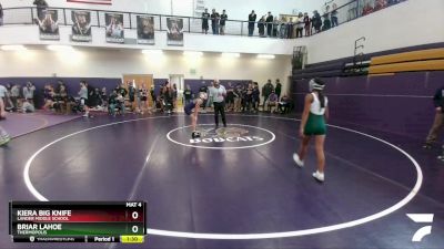 105 lbs Quarterfinal - Briar Lahoe, Thermopolis vs Kiera Big Knife, Lander Middle School