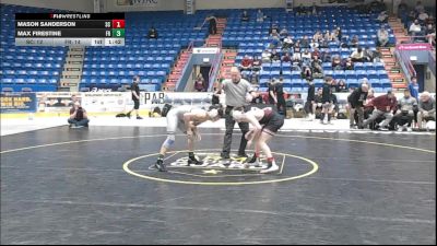 145 lbs Qtr-finals - Mason Sanderson, State College Area vs Max Firestine, Franklin Regional
