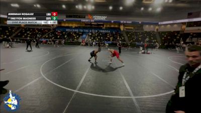 165 lbs 21st Place Match - Jeremiah Rosalez, Linn-Mar vs Treyton Magness, Creighton Preparatory School
