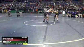 1A 195 lbs Semifinal - Ryan Baker, Pamlico County vs Kage Williams, Robbinsville