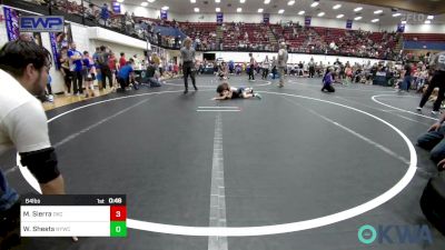 64 lbs Quarterfinal - Mateo Sierra, OKC Saints Wrestling vs Wyatt Sheets, Newcastle Youth Wrestling