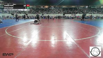 130 lbs Semifinal - Zander Pope, Sand Springs Jr High vs Bryce Starr, MARLOW OUTLAWS JH