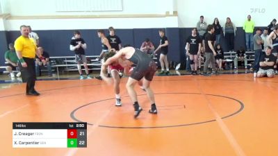 146 lbs Round 2 - Junior Creager, Front Royal Wrestling Club vs Xavier Carpentier, Gen Z