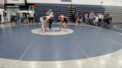 150 lbs Round 3 - Carson Faroni, Sublime Wrestling Academy vs Logan Schmidt, Idaho