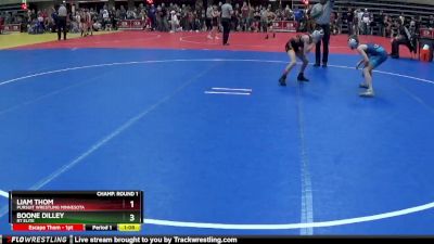 70 lbs Champ. Round 1 - Boone Dilley, RT Elite vs Liam Thom, Pursuit Wrestling Minnesota