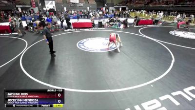 125 lbs Cons. Round 2 - Jaylene Rios, Edison High School Wrestling vs Jocelynn Mendoza, Gilroy High School Wrestling