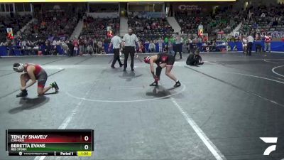 120 lbs Cons. Round 1 - Tenley Snavely, Con-Kids vs Beretta Evans, Red Storm