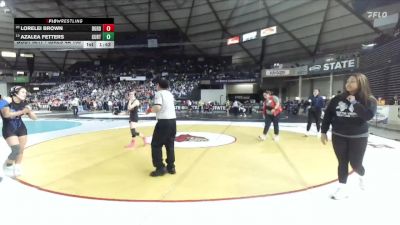 Girls 4A 105 lbs Champ. Round 1 - Azalea Fetters, Curtis (Girls) vs Lorelei Brown, Battle Ground (Girls)