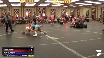 128 lbs Round 1 (10 Team) - Leila Gearl, Elite NJ Blue vs Ava Capogna, PinkWave