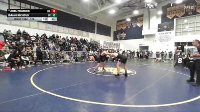 175 lbs 7th Place Match - Arel Francke, Calabasas vs Isaiah Nichols, Diamond Ranch