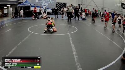 72 lbs Placement (4 Team) - Jaxon Perruso, West Essex Jr. Knights vs Brody Codd, Headhunters