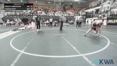 105-110 lbs Rr Rnd 2 - Paisley Armstrong, Chickasha Youth Wrestling vs Camden West, Midwest City Bombers Youth Wrestling Club