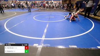 70-75 lbs Quarterfinal - Brady Hembree, Wyandotte Youth Wrestling vs Dylan Roberts, Claremore Wrestling Club