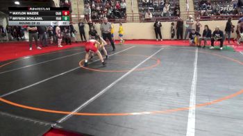 105_B lbs Round Of 32 - Waylon Mazzie, Chartiers-Houston vs Bryson Schlagel, Franklin Regional