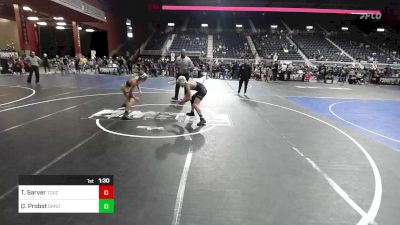 109 lbs Semifinal - Tarren Sarver, Touch Of Gold vs Quade Probst, Sanderson Wrestling Academy