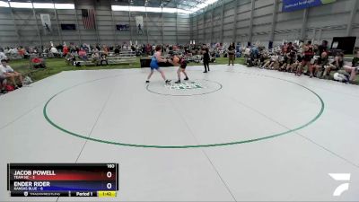 160 lbs 2nd Wrestleback (16 Team) - Jacob Powell, TEAM NC vs Ender Rider, Kansas Blue